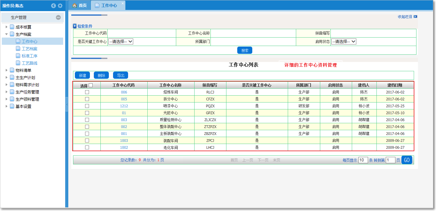 生產檔案的維護與管理